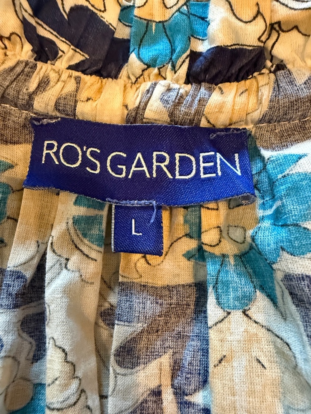 Anthropologie RO’S GARDEN Dress Sz L Sofia Sleeveless Coastal Grandmother Boho - Picture 12 of 15